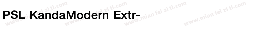 PSL KandaModern Extr字体转换